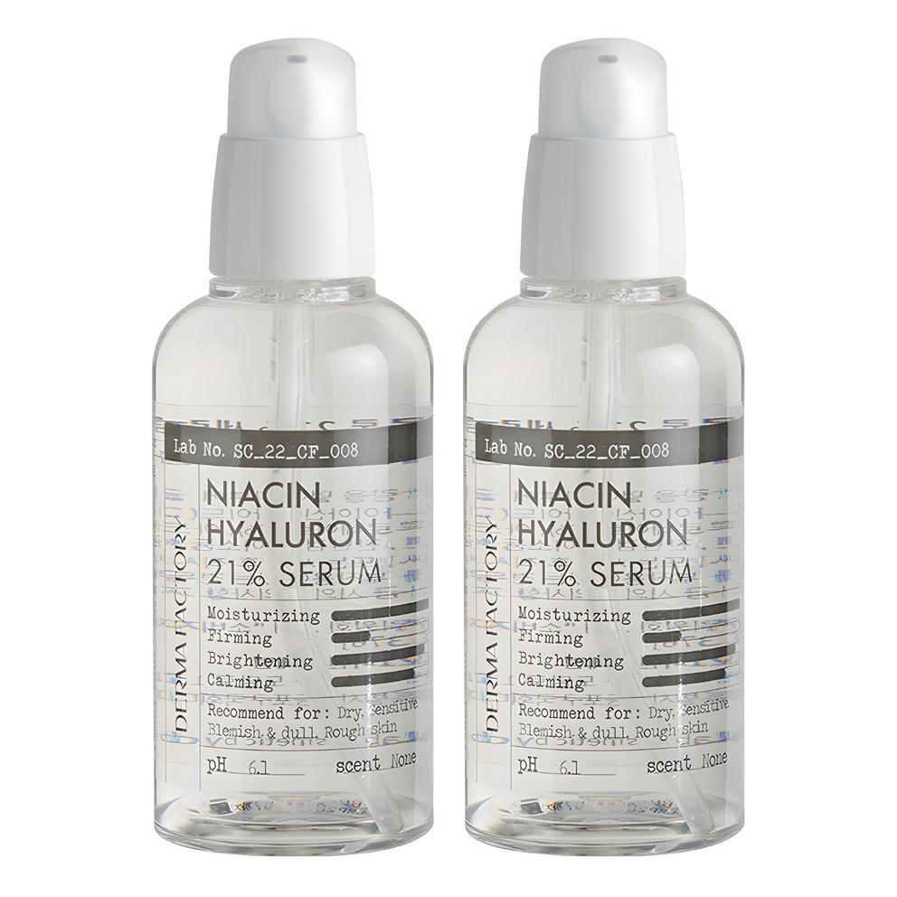 Derma Factory Niacin Hyaluron Serum, 80ml, 2 bottles