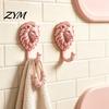 Decorative Animal Wall Mount 2Pcs Lion-Head Hooks, 3D Printed Shaped Hanger, Self?Adhesive Entryway Coat Hanger Towel Key Hook, Home Bathroom