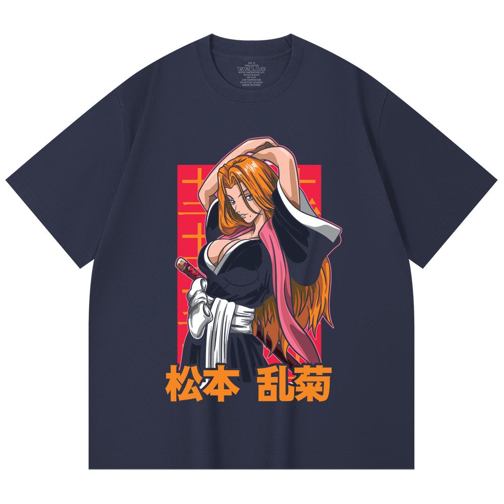 230 Gsm 100% Cotton Bleach V8 Matsumoto Print Unisex Heavy Cotton T Shirt