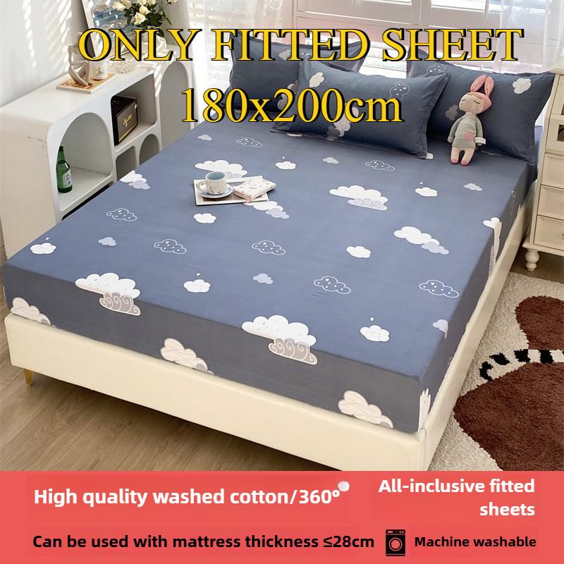 Sábana Bajera No se decolora No hace bolitas Sábana de una pieza Antideslizante Multiespecificación Ropa de Cama Cubrecama Protector