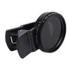 37mm Adjustable ND Filter ND2 400 Variable Neutral Density Lens Filter with Clamp for Smartphone Mount Reduces Light