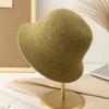 Wool Felt Fisherman Cap Winter Dome Wool Hats Retro Women Bucket Hats  Panama Caps