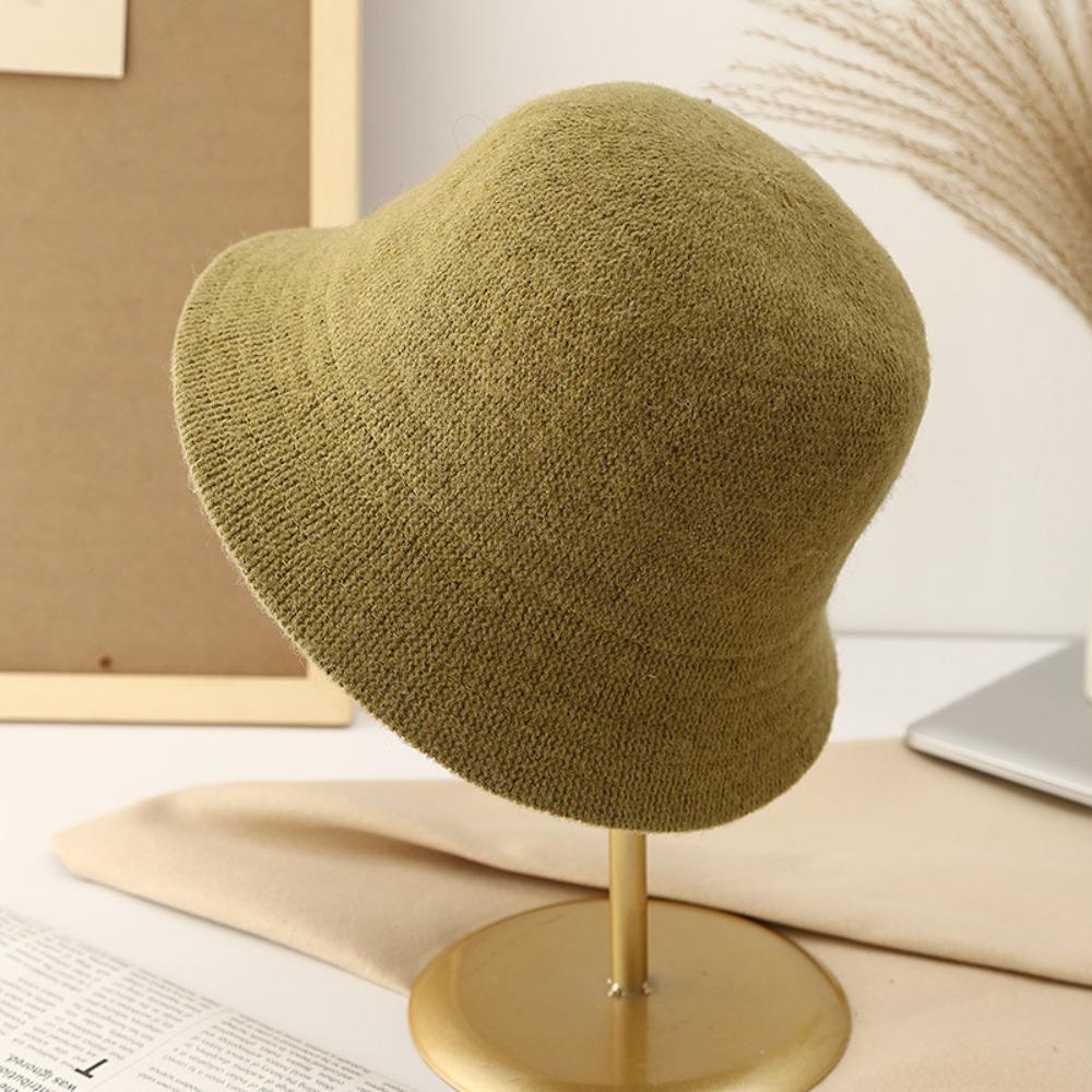Wool Felt Fisherman Cap Winter Dome Wool Hats Retro Women Bucket Hats  Panama Caps
