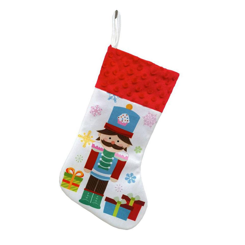 

Nutcracker Xmas Stocking For Kids Adorable Nutcracker Design, Fireplace Mantel Display As Shown