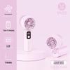 High-Speed Turbo Digital Display 5-Speed Portable Handheld Fan for Outdoor and Desktop Use