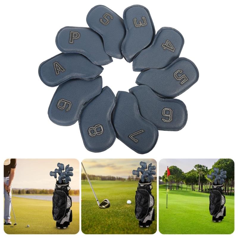 10Pcs Golfs Head Protective Cover for Drivers Golfs Head Cover Putter Protective Guard Golfs Iron Headcover Club Cover