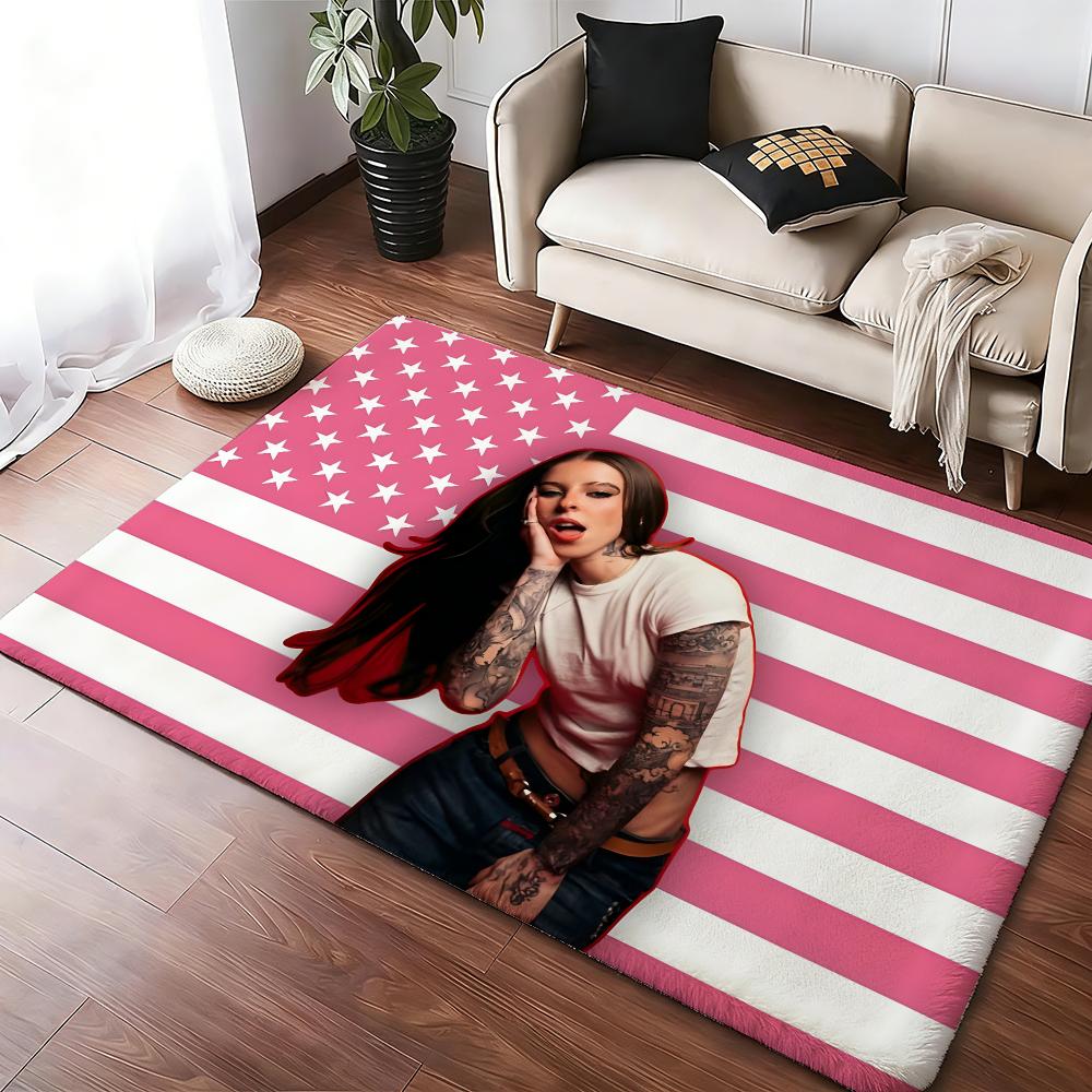 Singer Y-Young Miko Music Floor Mat Soft Thickened Absorbent Non-Slip Bedroom Living Room Door Mat Home Decor Flannel Rugs