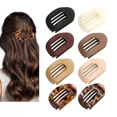 Fermagli per capelli ovali piatti Fermagli a becco d'anatra Presa forte Fermagli per capelli semplici per chignon Dietro la testa