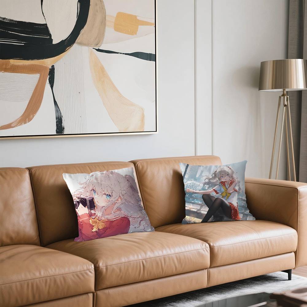 Charlotte Tomori Nao Anime Cushion Cover 30x50 Polyester Sofa Cushions Decorative Throw Pillows Home Decoration Pillowcover