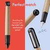 Lamy ABC Black Fountain a writing fountain pen for featuring an ergonomic grip and a polished steel nib with an A line a sturdy maple and a T10 blue