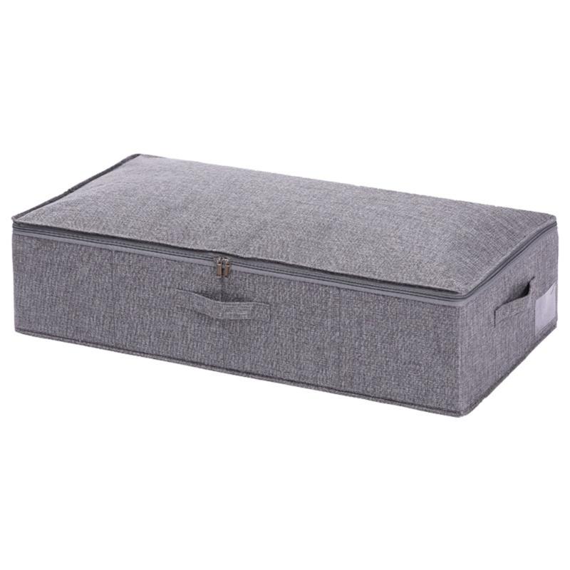 Underbed Storage Box Storage Bag Cotton and Linen Independently Washable Highly Breathable Foldable Bag for Cloth