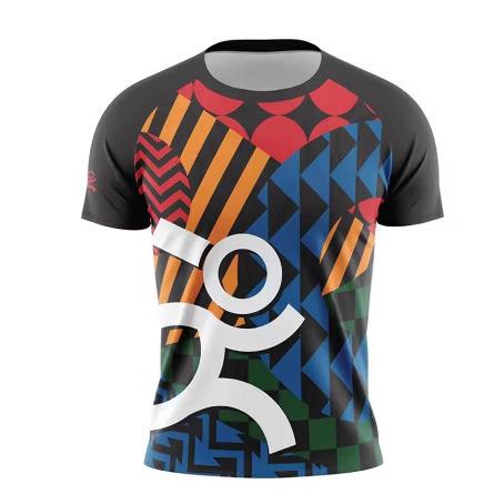 Simple Fashion Running T-Shirt Summer Casual Outdoor Fitness 3D Printed Men's Sports T-Shirt