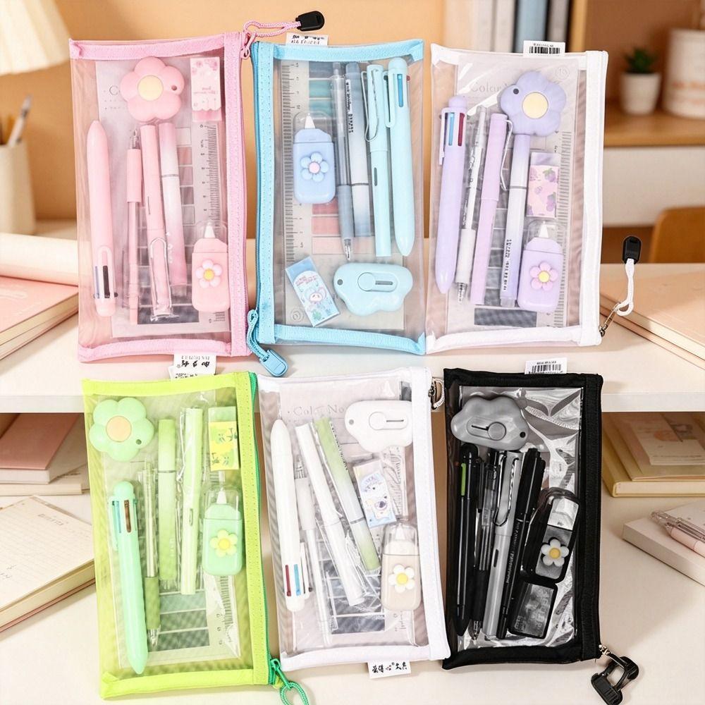 9 Stück/Set 9-in-1 Schreibwaren-Set Kunststoff-Gelkugelschreiber Langlebig Mehrfarbiger Stift Zurück zur Schule Geschenke