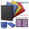 Black PU Leather Pokémon Card Binder with Zipper: 4, 9, & 16-Pocket Large Capacity Game Storage Book