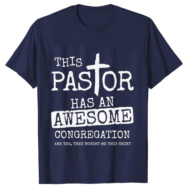 Pastor Cool Křesťanská trička pro muže Letní streetové oblečení Krátký rukáv Manžel Přítel Narozeninové dárky Tričko Pánské oblečení