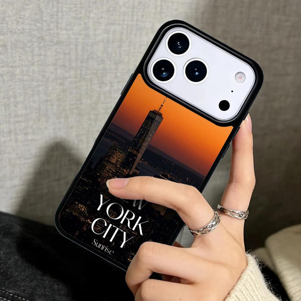 Hülle Case für iPhone 17 Air 16 Pro Max 15 Plus 11 13 Mini 14 12 Rückseite Handyhülle New York City weich
