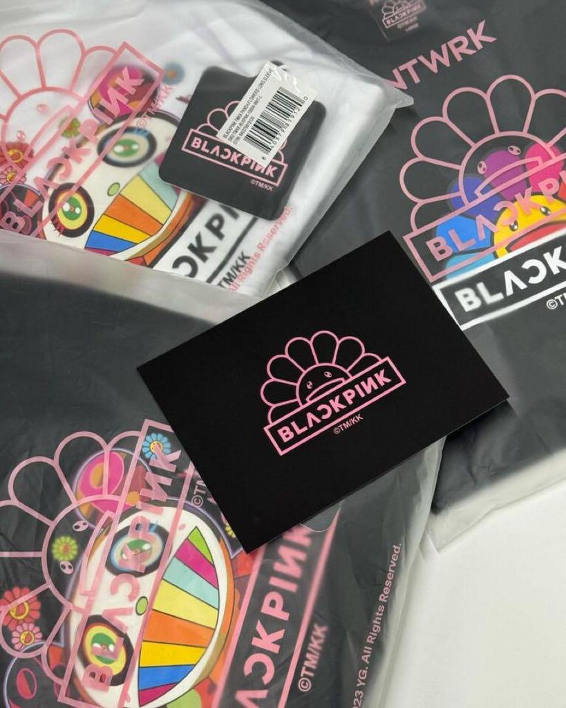 [USED] Limited Edition BLACKPINK x Kaikai Kiki Collaboration Hoodie, Size M, Takashi Murakami, Black