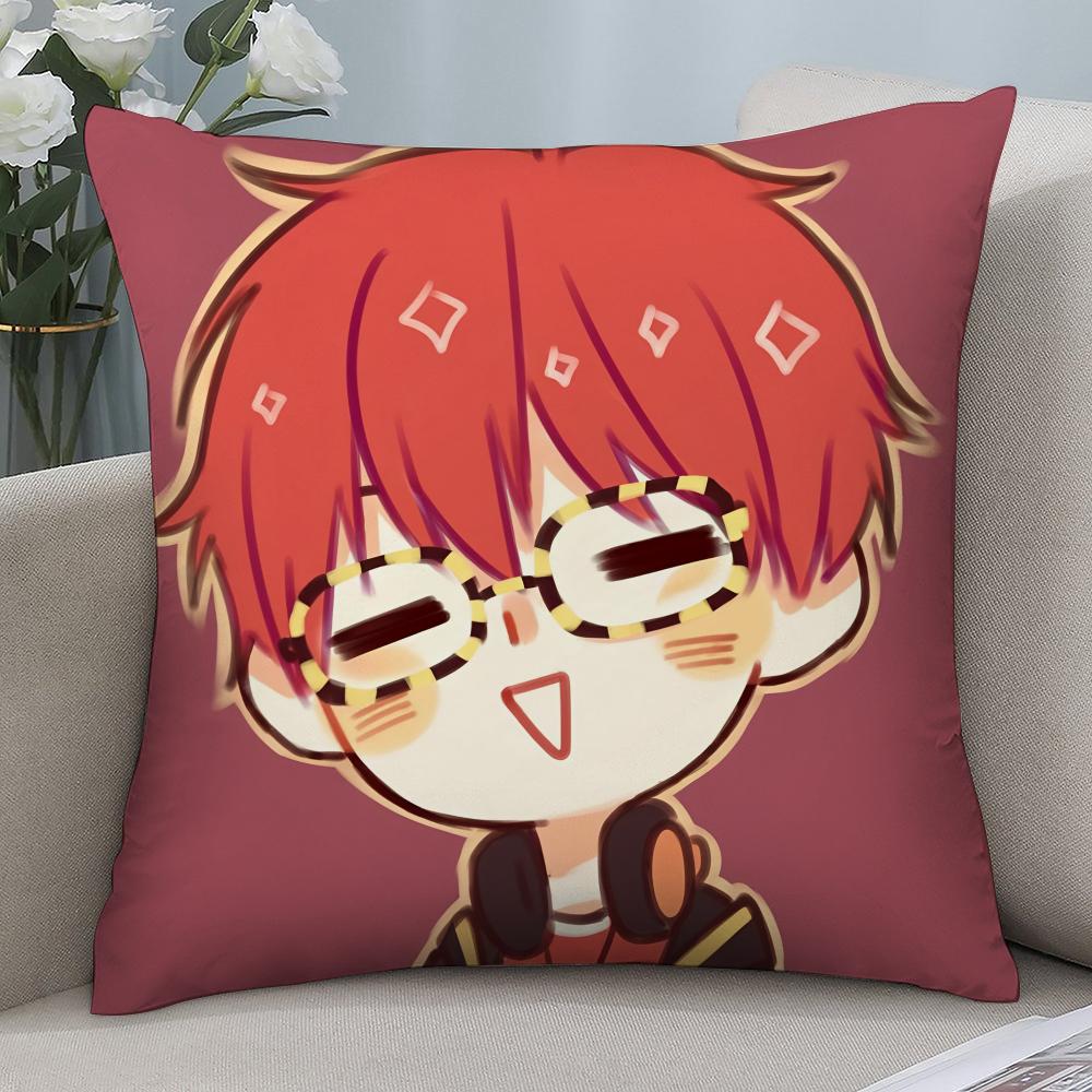M-Mystic Messenger 707 Pillow Case 3D Print Polyester Fiber 45*45 cm Home Sofa Throw Pillow Cover Decoration Festival Gift