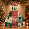 Women's Retro Off-Shoulder Sexy Printed Dress for Christmas Party