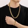 Trend Smycken Spänne Smycken, Hip Hop Stil 12Mm Kantad Kryptering Dubbelvävd Denim Kedja Titanstål Herrhalsband