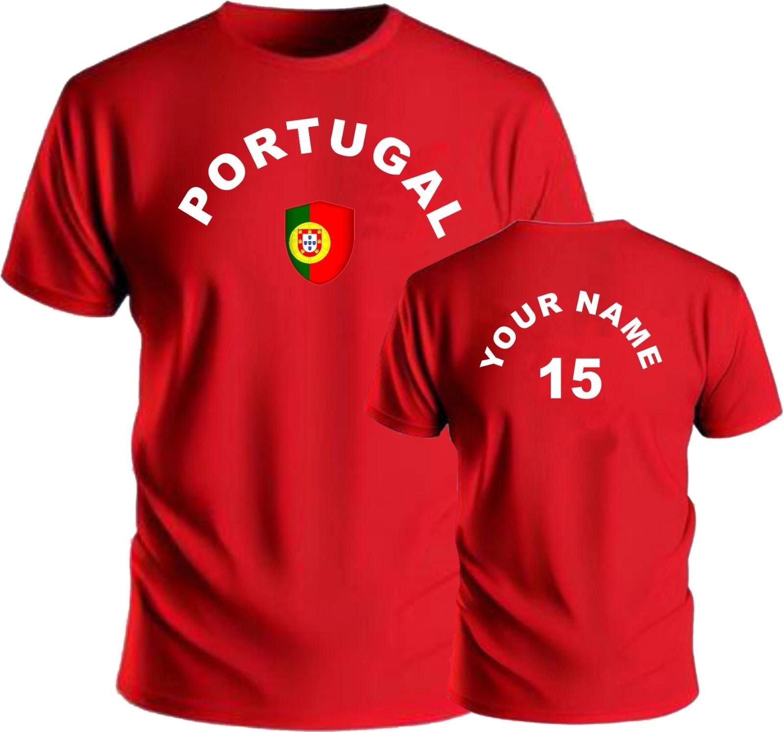 Personalise Portugal Football T-Shirt Soccer Fans Sports Costume Flag Badge Gift 3XL