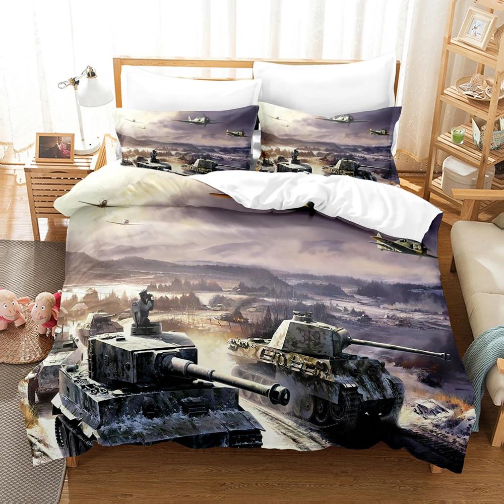 3D Print Tank In War Time Duvet Cover Sets Kids,twin Full Queen King Bedroom Set Home Textile Housse De Couette Bed Cover Set