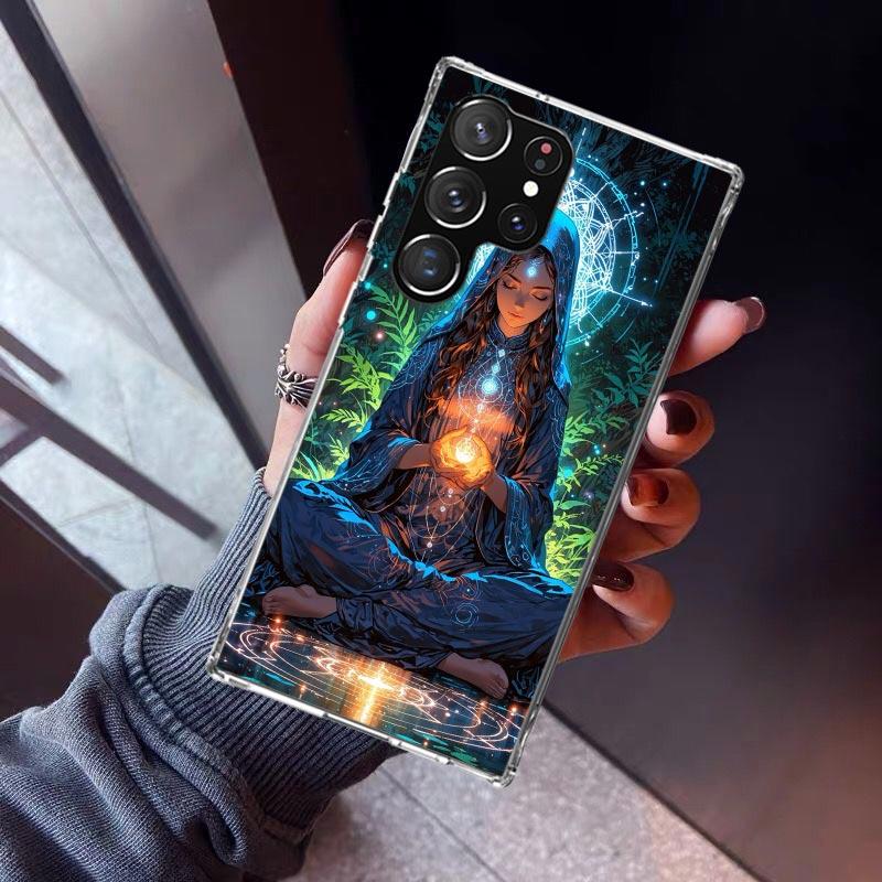 

Meditation Yoga Girl Phone Case For Samsung Galaxy S23 S24 S25 Edge S26 Ultra S22 + S21 Plus S20 FE Cover Silicone Print Shell G Samsung S21 FE