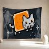 Nyan Cat Pixel Art Hippie Wandbehang Wandteppiche Bohemian Wandteppiche Mandala INS Heimdekoration