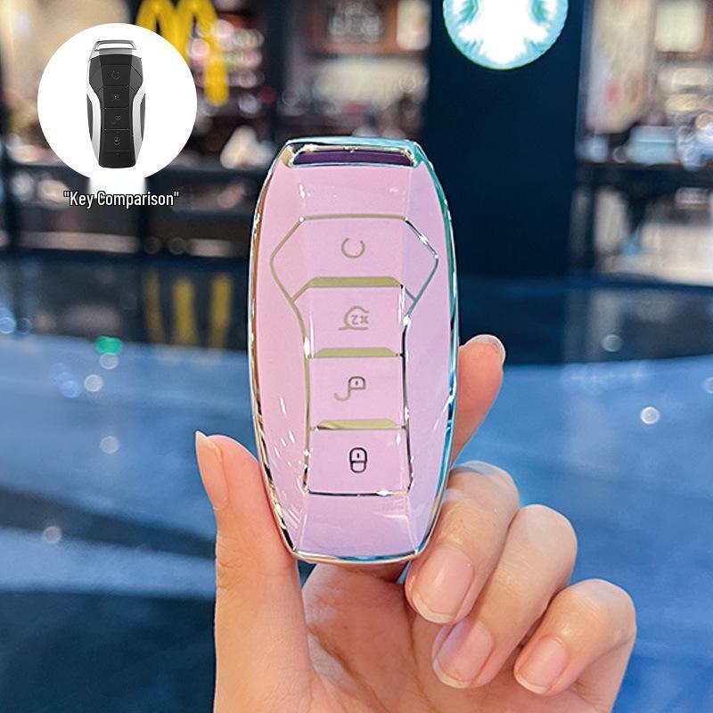 BYD Key Cover for Dolphin Song, Qin DMI, Han EV, Yuan Pro, Tang, Seal, GT, and Seagull - Summer Edition