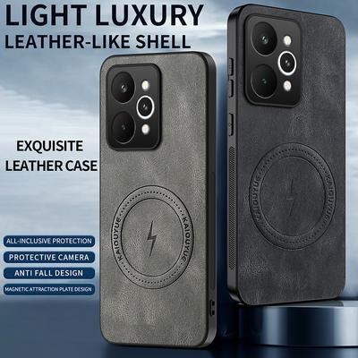 Case for Realme 15 5G Luxury Sheep Skin Magnetic Magsafe Wireless Charging Matte Cover for Realme 15pro Anti-drop Protect Bumper