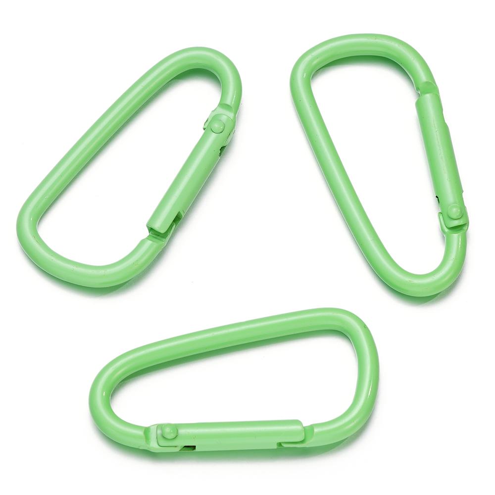 5pcs Carabiner Keychain Alluminum D-ring Clasp Multi-colorsHook Clip Keychains Camping Backpack Buckle Jewelry Making Supplies