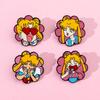 Sunman Sailor Moon Kovový odznak Měsíční zajíc Postava Sailor Moon Slitina Brož Doplňky na tašku