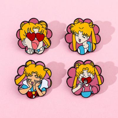 Sunman Sailor Moon Metal Badge Moon Hare Sailor Moon Character Alloy Brooch Bag Accessories