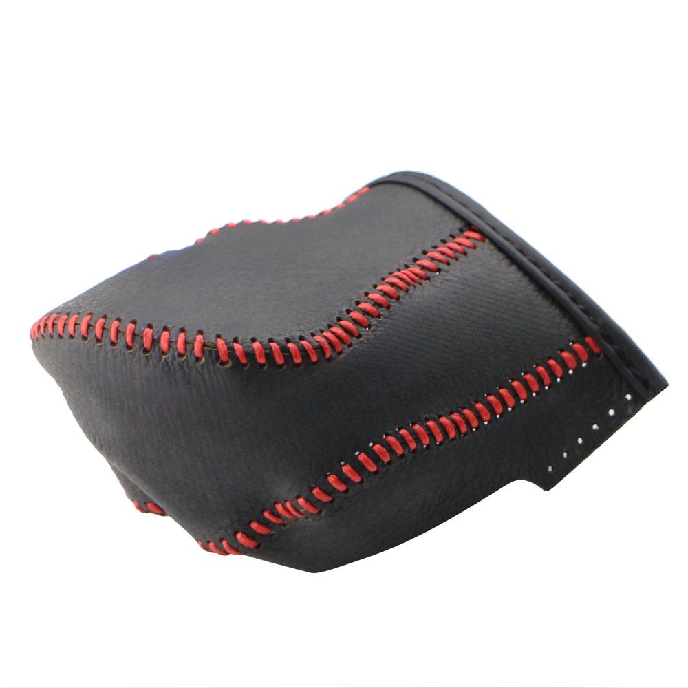 

Кожаные чехлы на ручку переключения передач AT для Honda CRV 2008 2009 2010 2011 2012 2013 2014 LHD Нескользящий автоматический переключатель красный