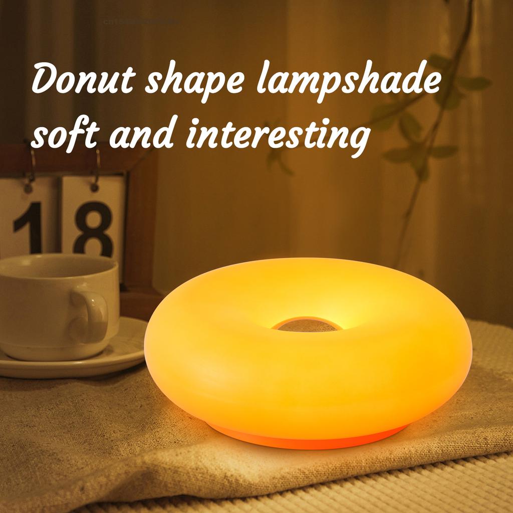 Doughnut Table Lamp USB Plug Bedroom Bedside Ambient Light Bauhaus Living Room Dining Room Decorative Light
