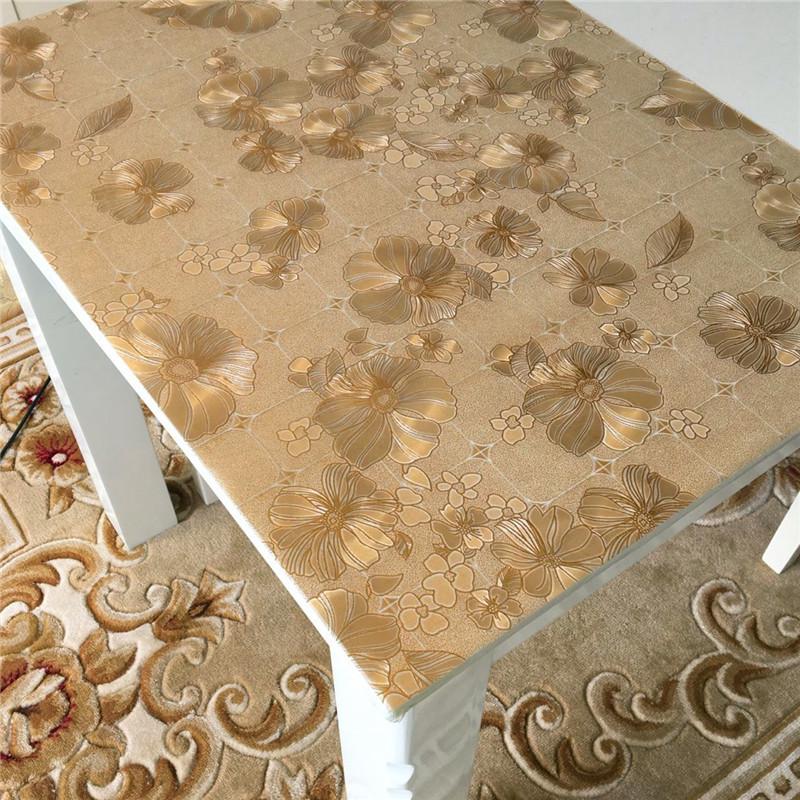 0.8mm Soft Glass PVC Waterproof Oil-proof Heat-resistant Dining Table Protector
