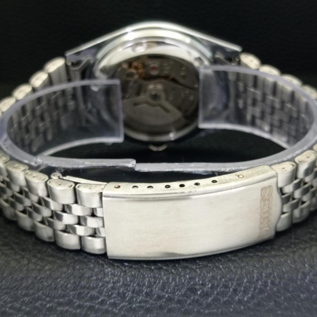 JAPAN VINTAGE REFURBISHED SEIKO 5 AUTOMATIC MENS BLACK DIAL WATCH a440636-4 Sk-a440636