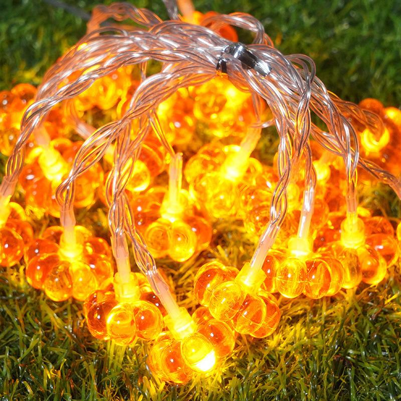 Halloween 3D Pumpkin LED String Lights: Ghost Festival Courtyard Decor