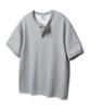 ALVINCLO 3-Button Henley Neck Loose Fit Short Sleeve T-Shirt Ast4773 (5 Colors)