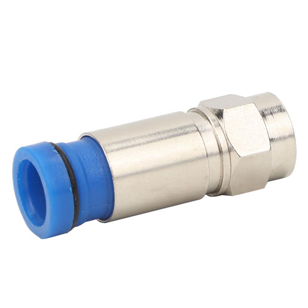 10 Pcs RG6 UK Squeezed Type F Connector F Cable Antenna Video Satellite Adaptor (F 004)