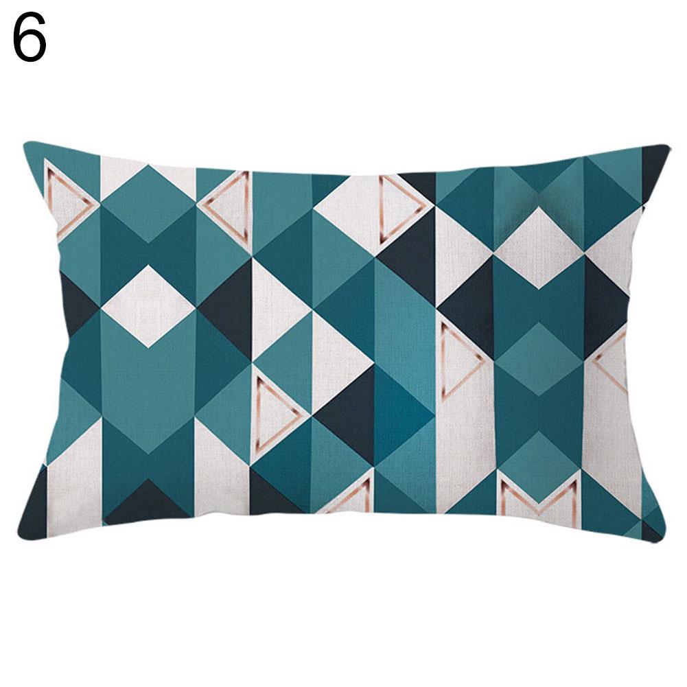 Geometric Circle Triangle Wave Pillow Case Cushion Cover Sofa Bed Car Cafe Decor