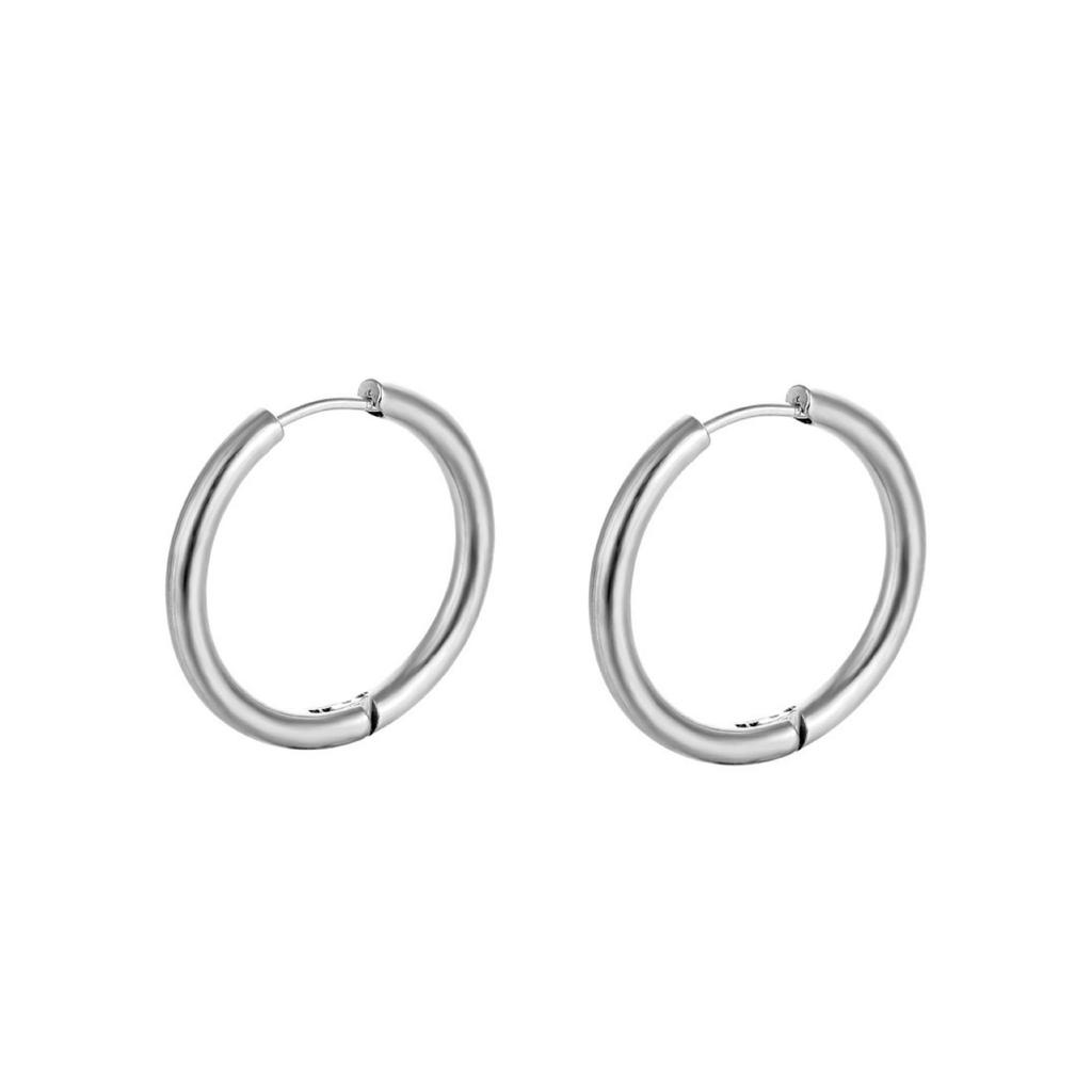 Veelzijdige Titanium Goud Hart Oorbellen: Niche High-End Oorklemmen & Hoops voor Vrouwen