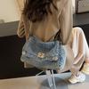 Lässige Damen-Denimtasche mit großem Fassungsvermögen 2025 neu vielseitige Ketten-Schulter-Umhängetasche Tragetasche