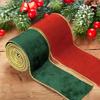 2pcs Swan Flocking Fabric Ribbon Gold-edged Ribbon Christmas Tree Decoration Christmas Crafts Supplies Christmas Decoration