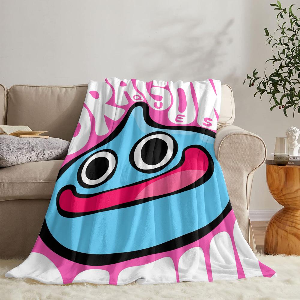 GUOYU Blanket DDragon Quest Slimes Throw Soft Flannel Throw Summer Blanket Lightweight Cozy Nap Blanket for Sofa Bed Travel