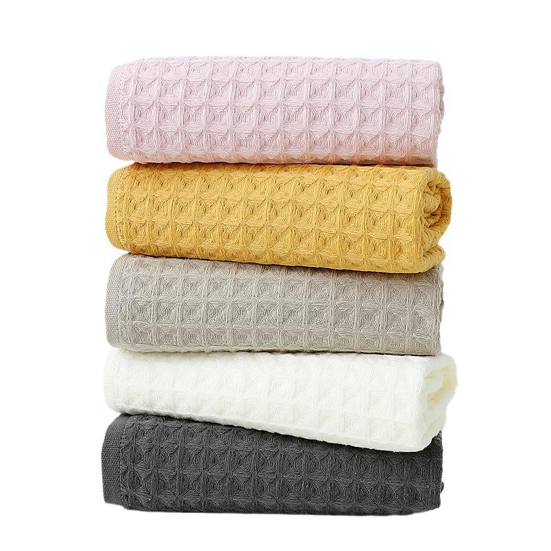 Pure Cotton Waffle Towel, Soft and Quick Drying, Men's and Women's Household Cotton Face Towel, Hand Towel