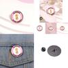 Adorable Pink Cartoon Geometric Letter Certified Brooch With Creative Peanut Pattern Charm