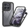 Vāciņš priekš Motorola Moto G67/G77, komplektā ietilpst iebūvēts ekrāna aizsargs + caurspīdīgs aizmugures vāciņš