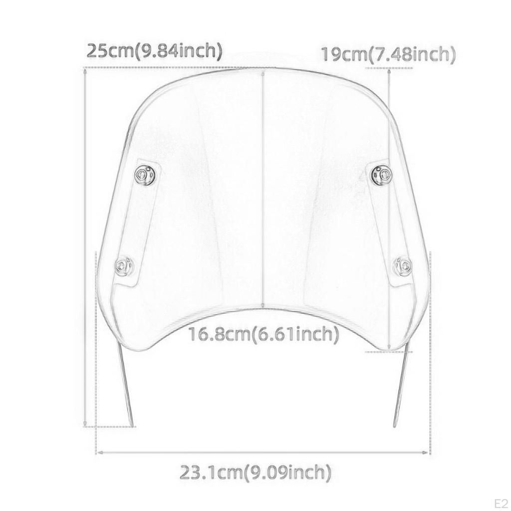 Motorbike Wind Deflector with Sturdy Mounting Accessories