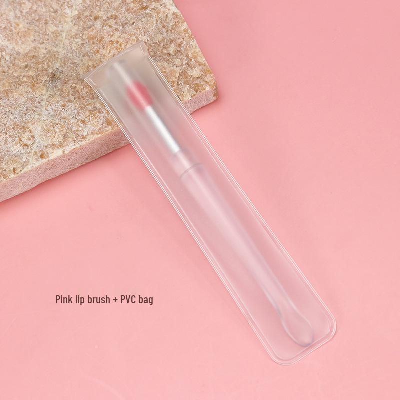 Portable Mini Lip Brush with Soft Bristles, Dustproof Cover, Non-Disposable Lipstick and Lip Mask Applicator.